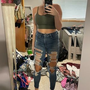 American Eagle Outfitters blue jeans